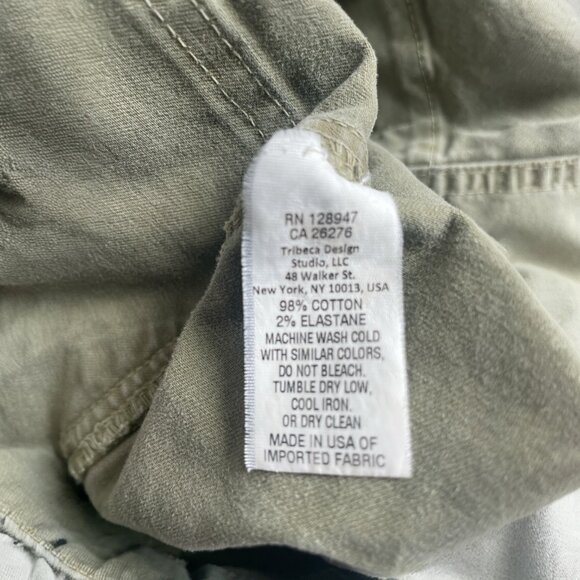 Nili Lotan Army Green with Tape Trim Detail Ankle Length Pant in Size 0 - Picture 8 of 9